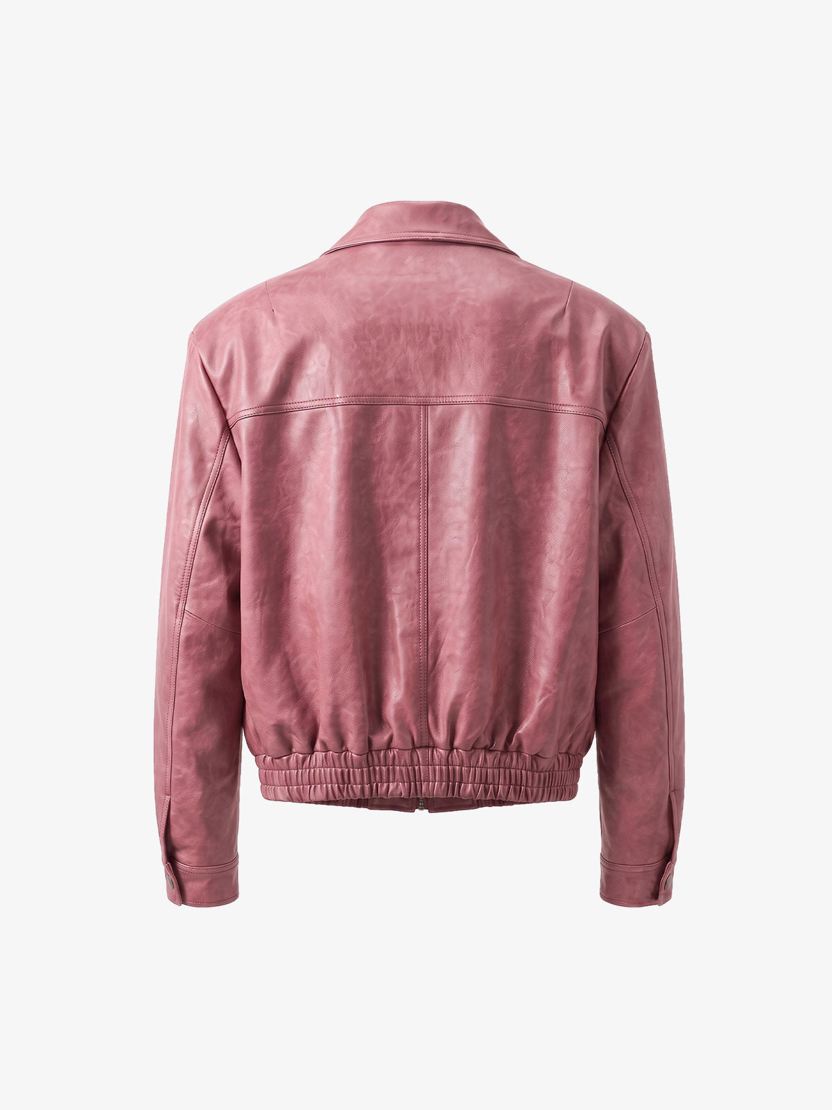 Cross Embroidered Color Block Cropped Biker Jacket