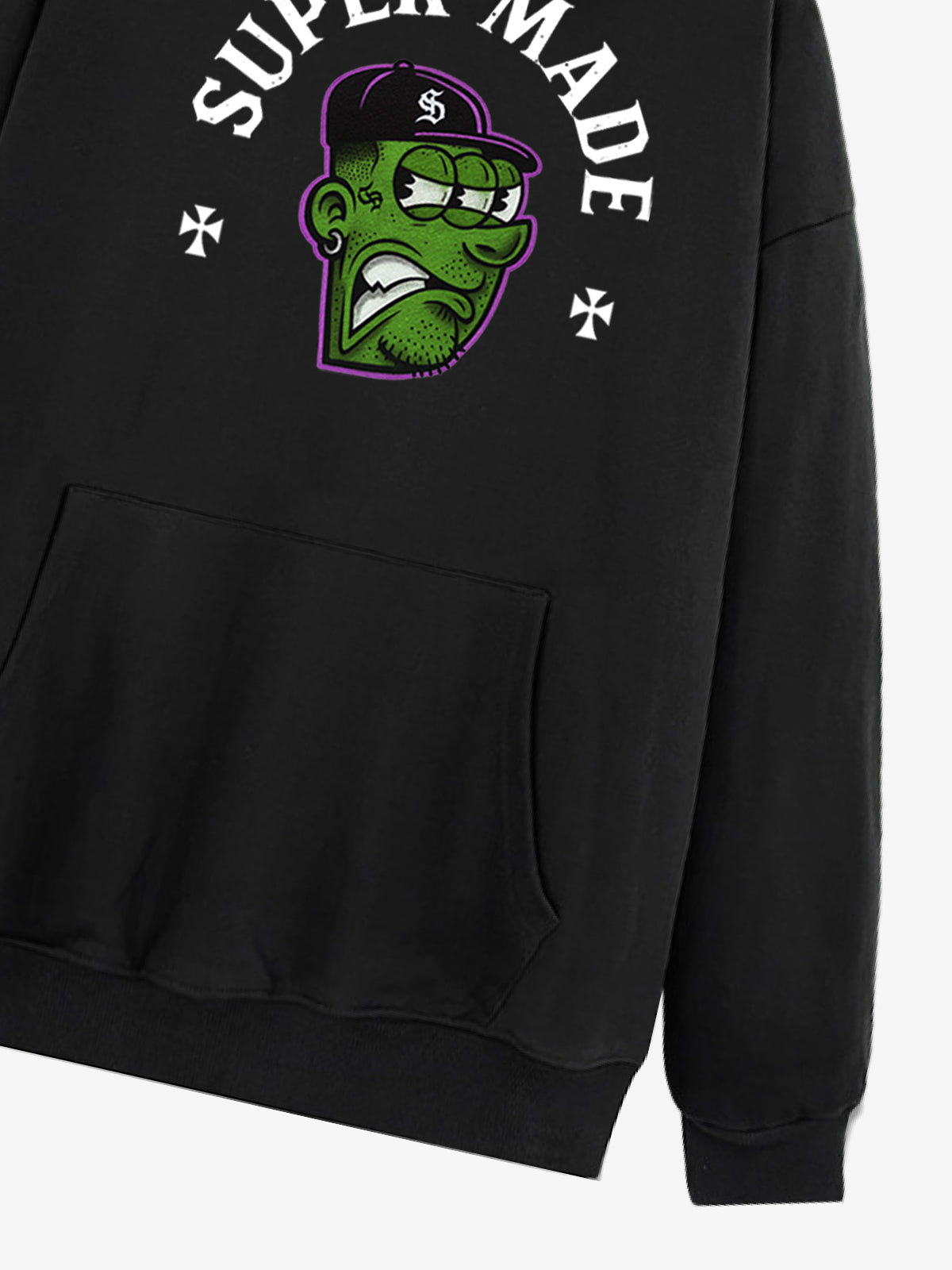 Stylish Graphic Hoodie with Unique Monster Design for Casual Wear 