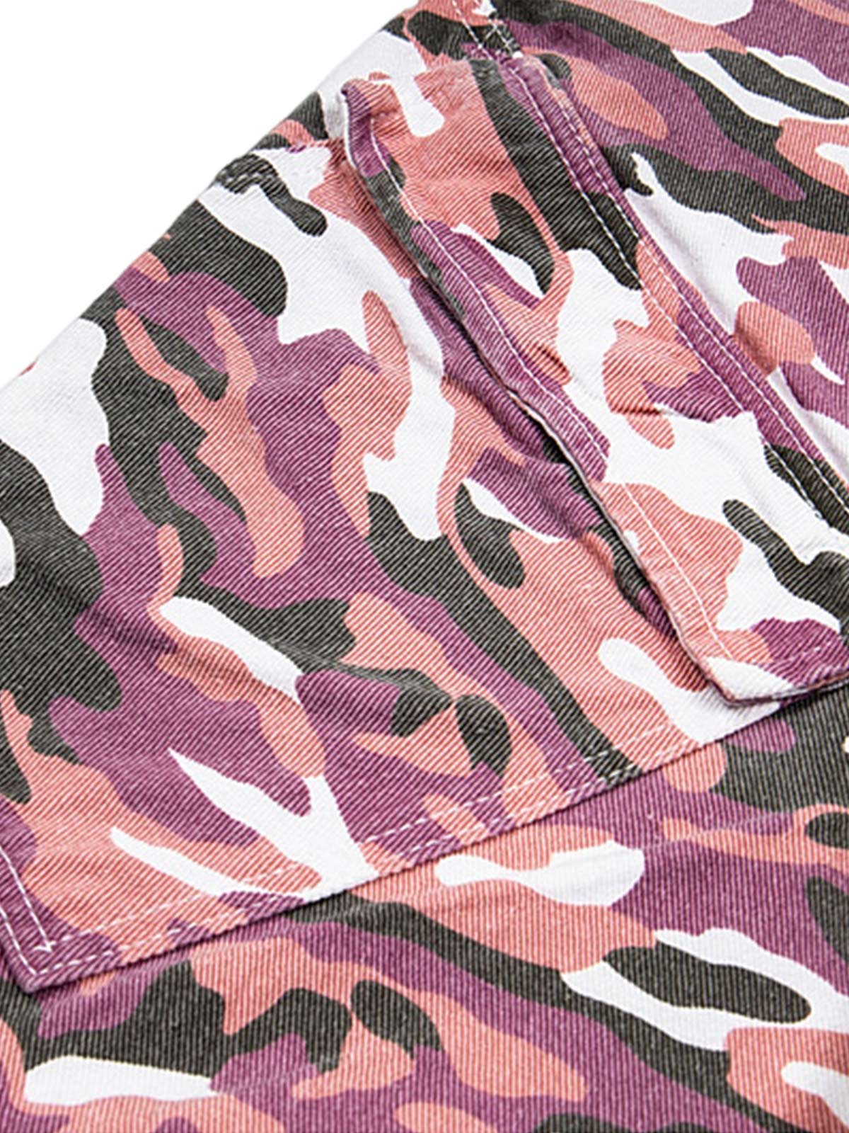 Cleanfit Pink Camouflage Multi Pocket Cargo Pants
