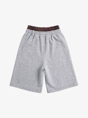 Logo Embroidery Double Waist Shorts