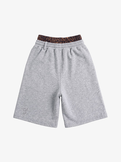 Logo Embroidery Double Waist Shorts