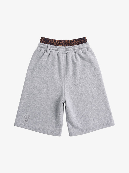 Logo Embroidery Double Waist Shorts