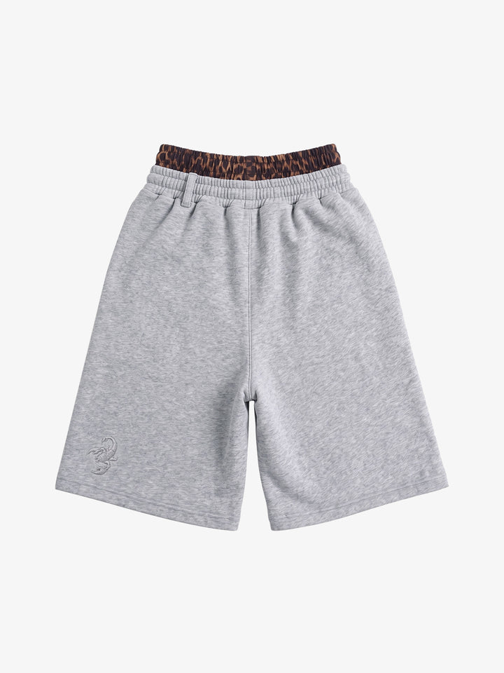Logo Embroidery Double Waist Shorts