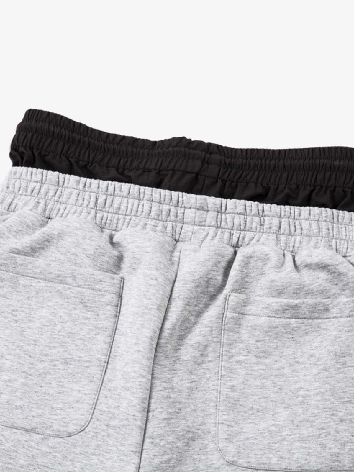 Cotton Blend Casual Wide Leg Sweatpants with Side Striped Panels for Men 