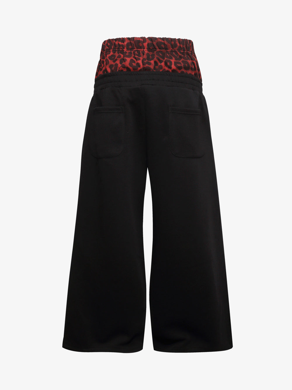 Leopard Studded Double-Waist Sweatpants