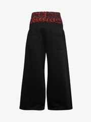 Leopard Studded Double-Waist Sweatpants