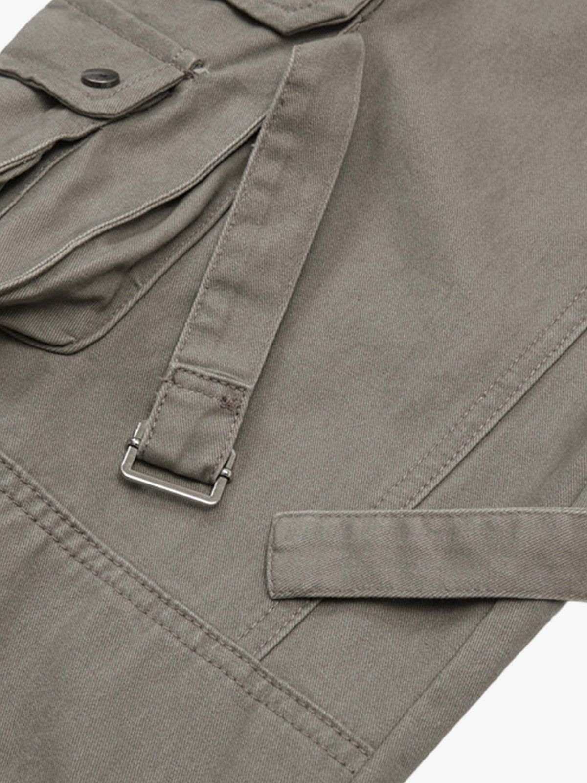 Multi-pocket Cargo Flared Pants 