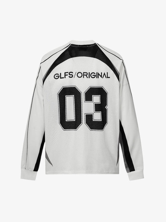 Sporty Mesh Jersey with Bold Number Design for Active Wear 