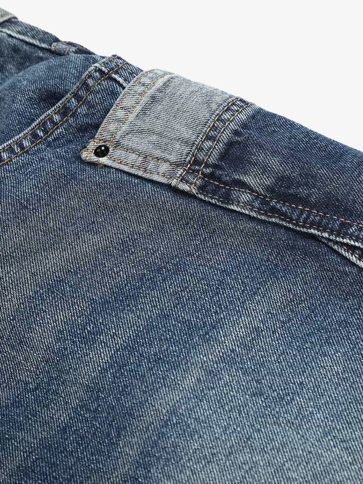 Arbeitskleidungs-Shorts mit Farbblockmuster