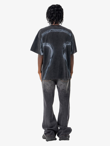 Retro Structured Panels T-Shirt 