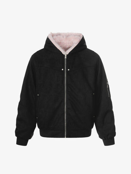 Stylish Faux Fur Hooded Jacket for Winter Warmth and Fashion 