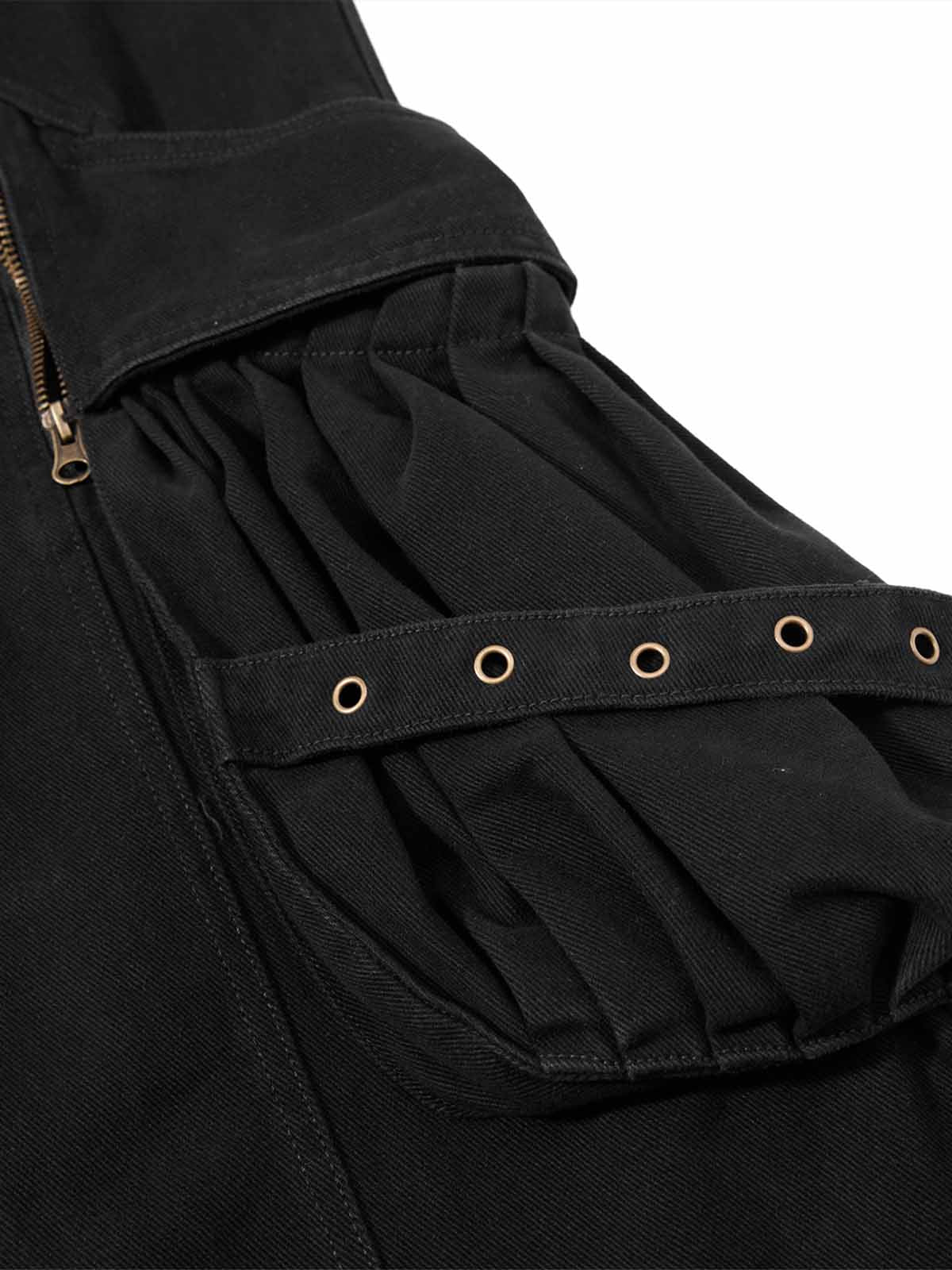 Logo Embroidered Multi-Pocket Flared Pants