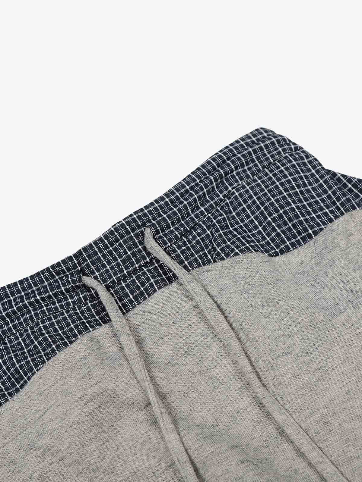 Plaid Paneled Sweatpants