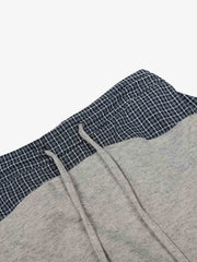 Plaid Paneled Sweatpants