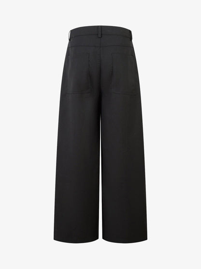 Thesupermade Double-Button Design Pleated Suit Casual Pants 
