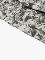 Leopard Multi-Pocket Cargo Jeans