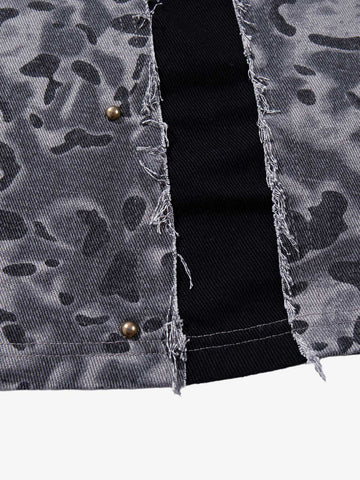 Leopard Patchwork Fur Tee