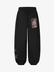 Floral Graffiti Graphic Sweatpants