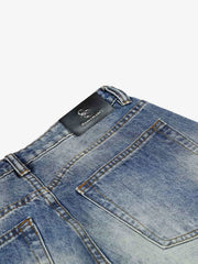 Studded Washed Heavy-Duty Jeans