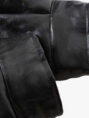 Faux Fur Leather Coat