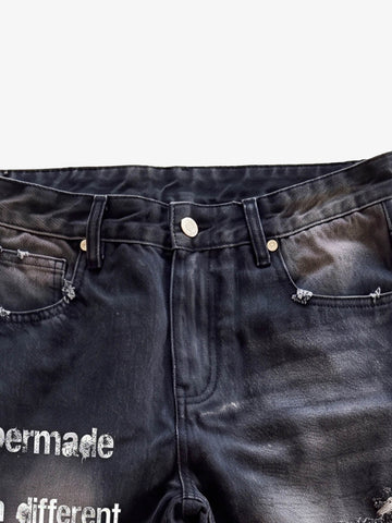 Distressed Ripped Slim Jeans