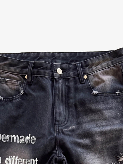 Distressed Ripped Slim Jeans