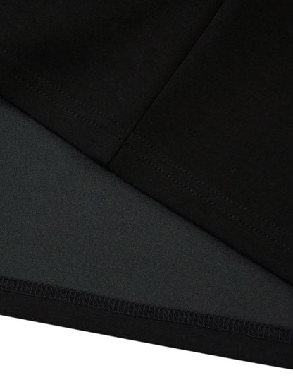 Retro Rivet Pleated Functional T-shirt 
