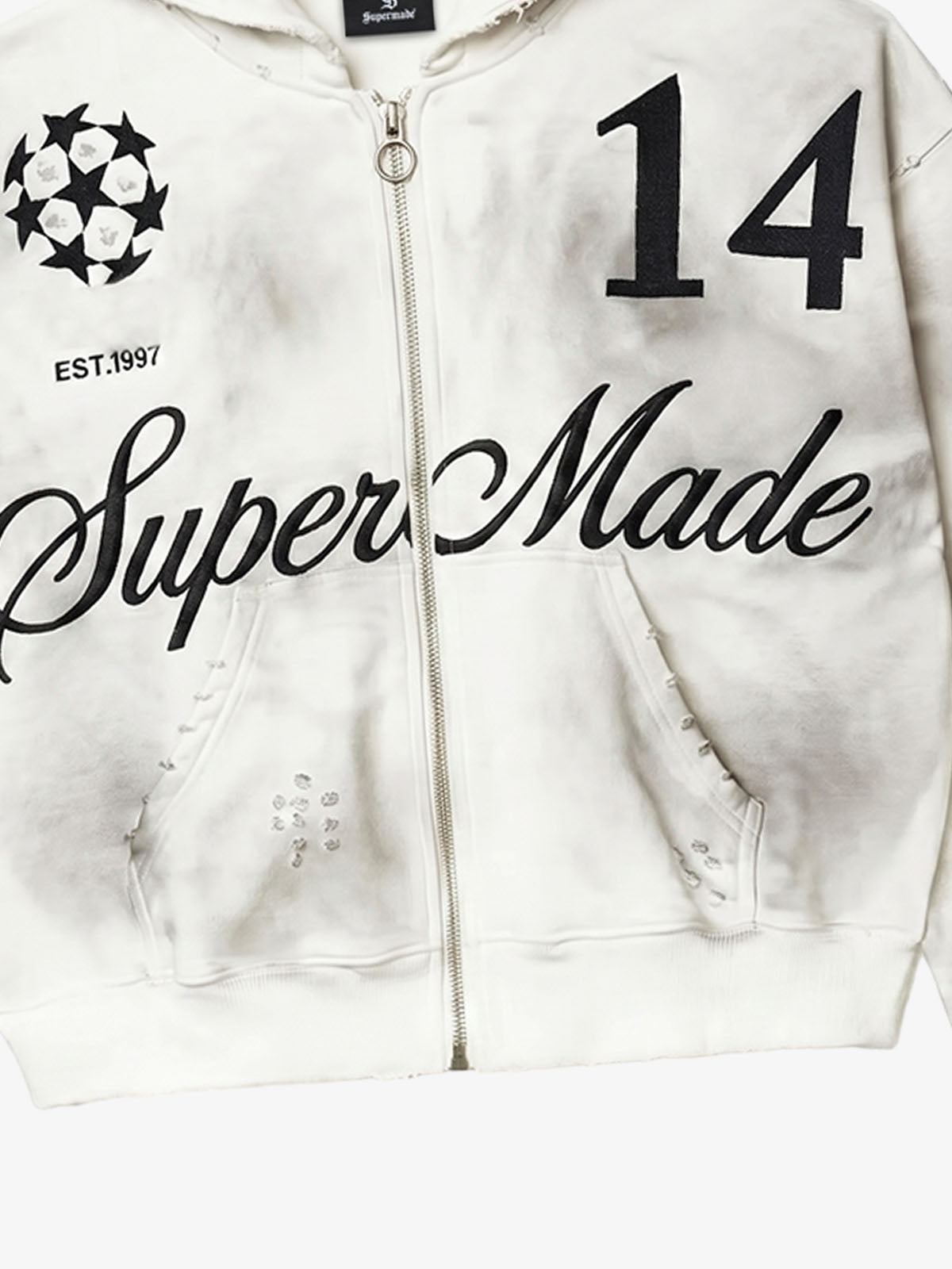 3D Digital Graphic Zip-Up Hoodie