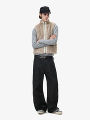 Stand-Collar Zip Fleece Vest