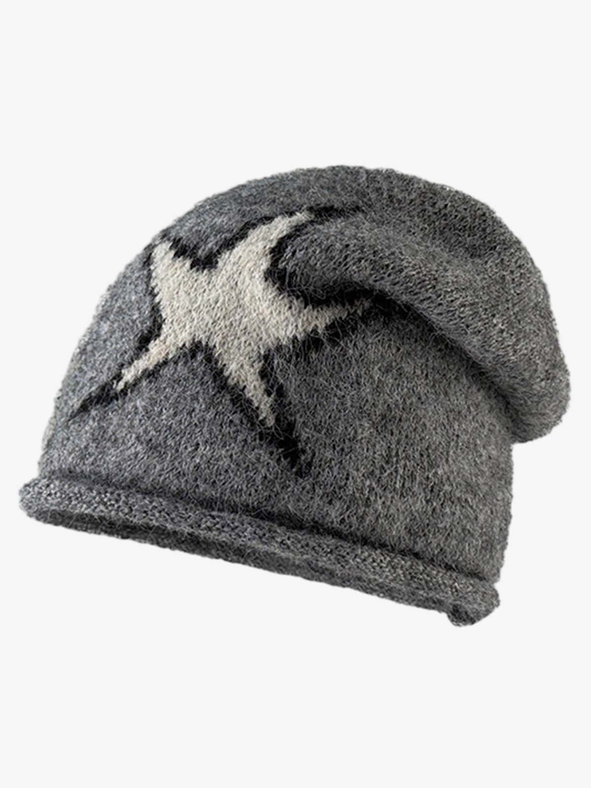 Star Pattern Knit Beanie 