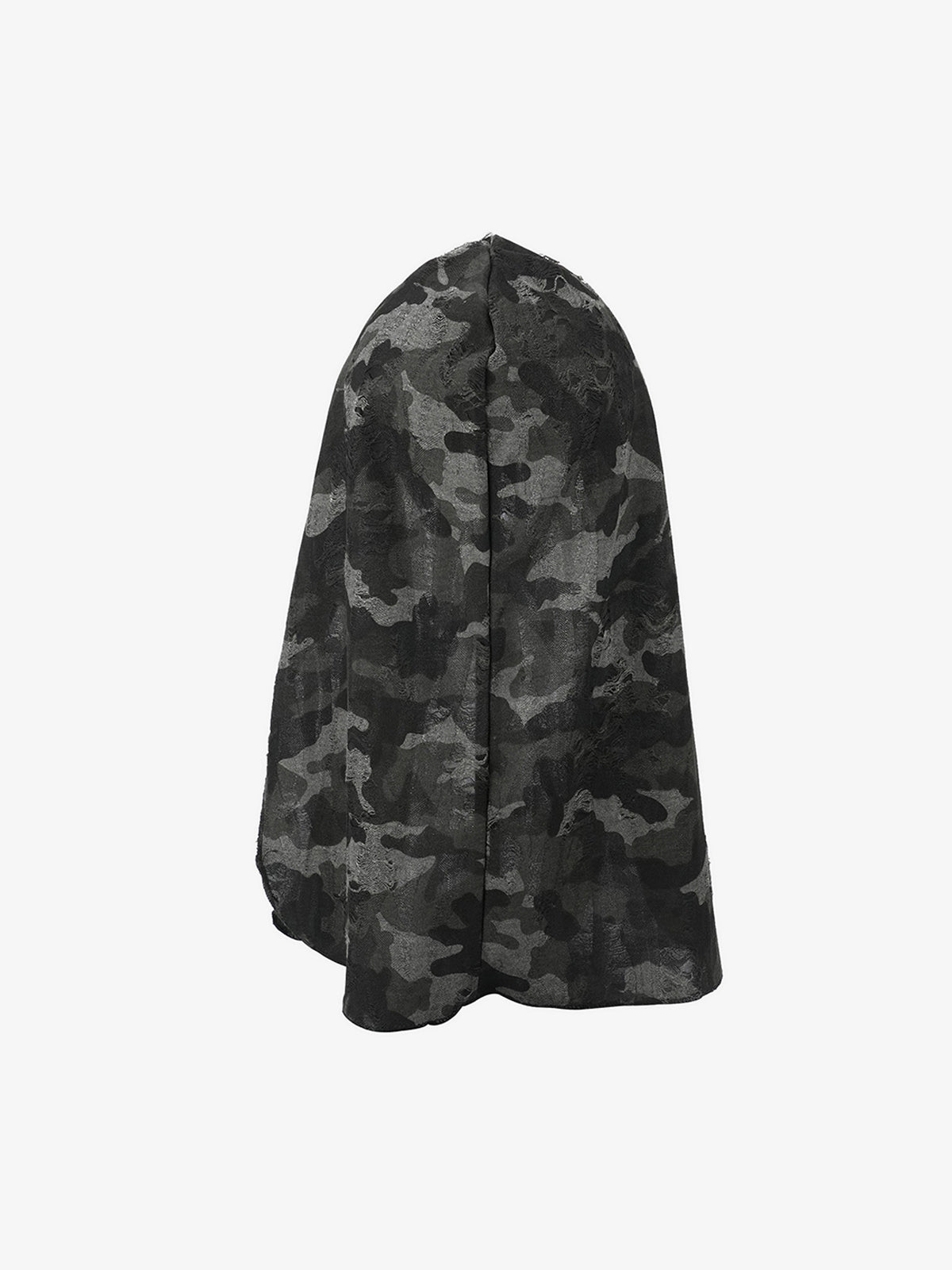 Distressed Denim Scarf with Unique Frayed Edges 