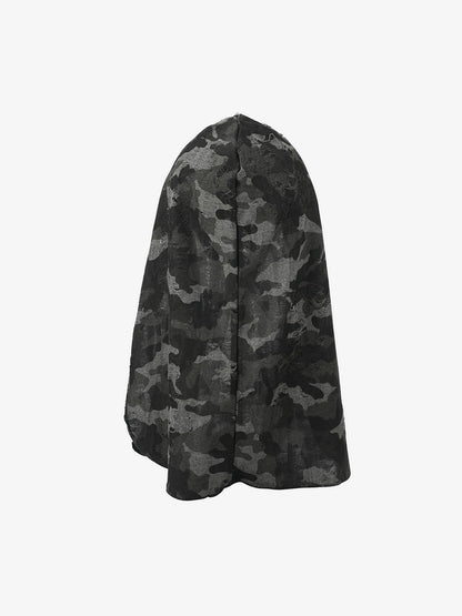 Distressed Denim Scarf with Unique Frayed Edges 