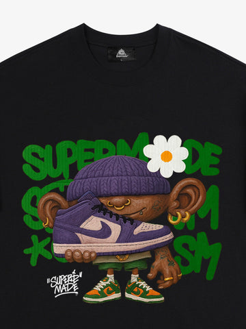 Street Cartoon Sneaker Graffiti Sneaker T-shirt 