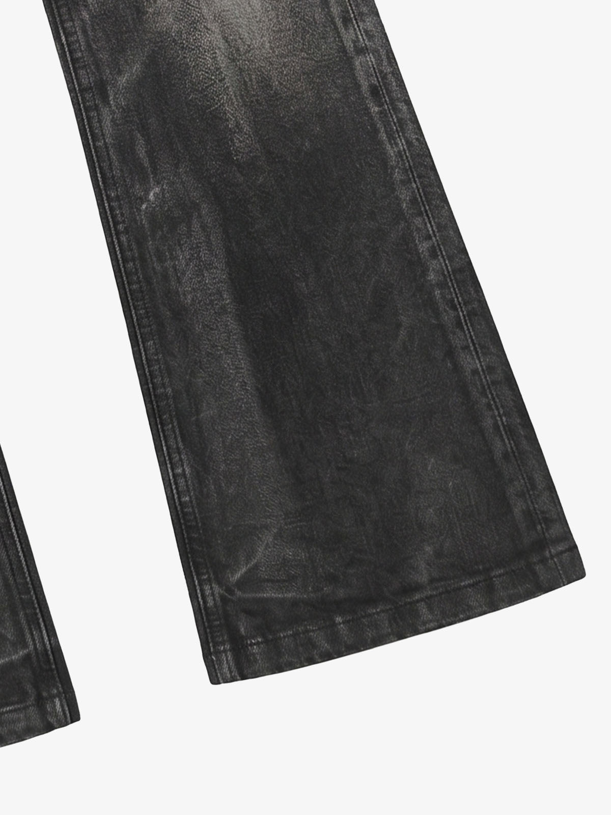 Coated Washed Heavyweight Bootcut Jeans