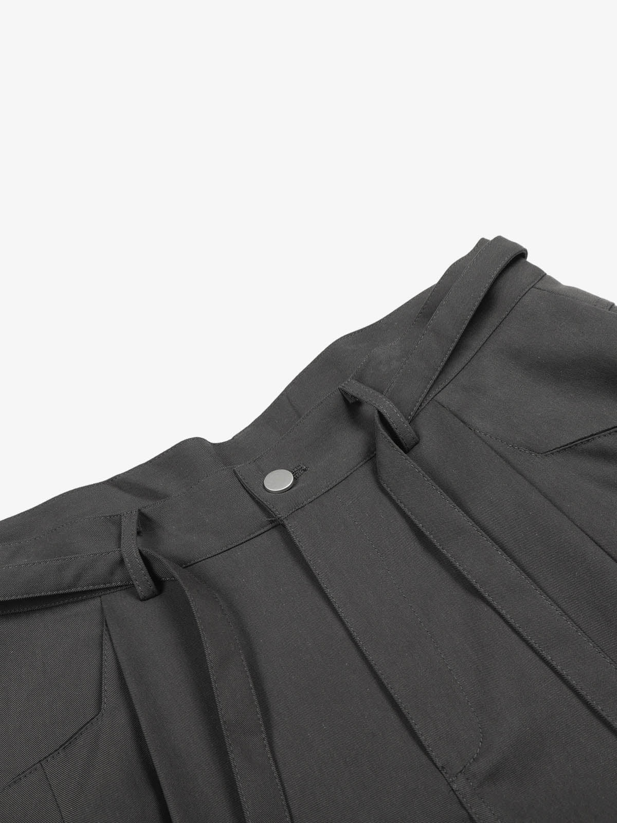 Industrial Pleated Wide-Leg Sartorial Shorts 