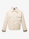 Snakeskin Patchwork Cropped Workwear Jacket