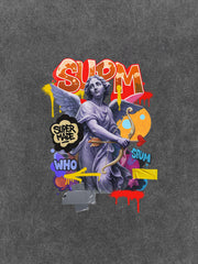 Retro Angel Statue Graffiti T-Shirt 