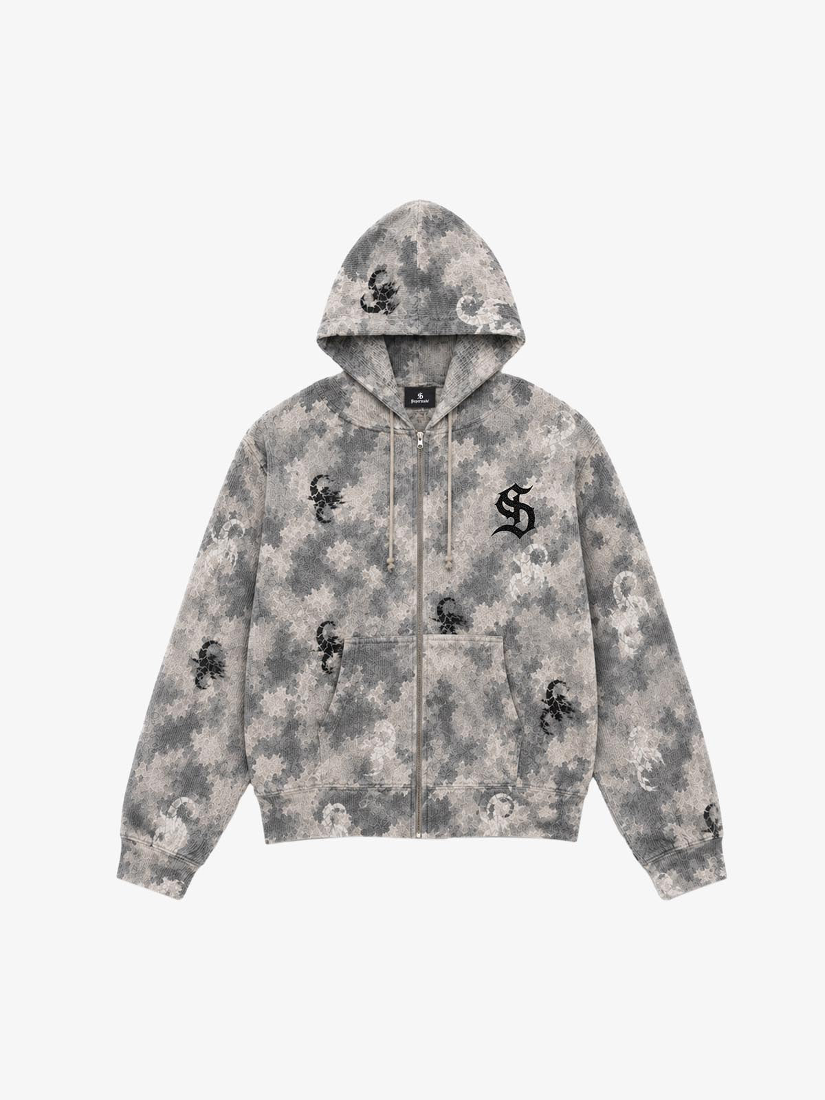 Racing Scorpion Camo Zip-Up Sweatshirt Jacket