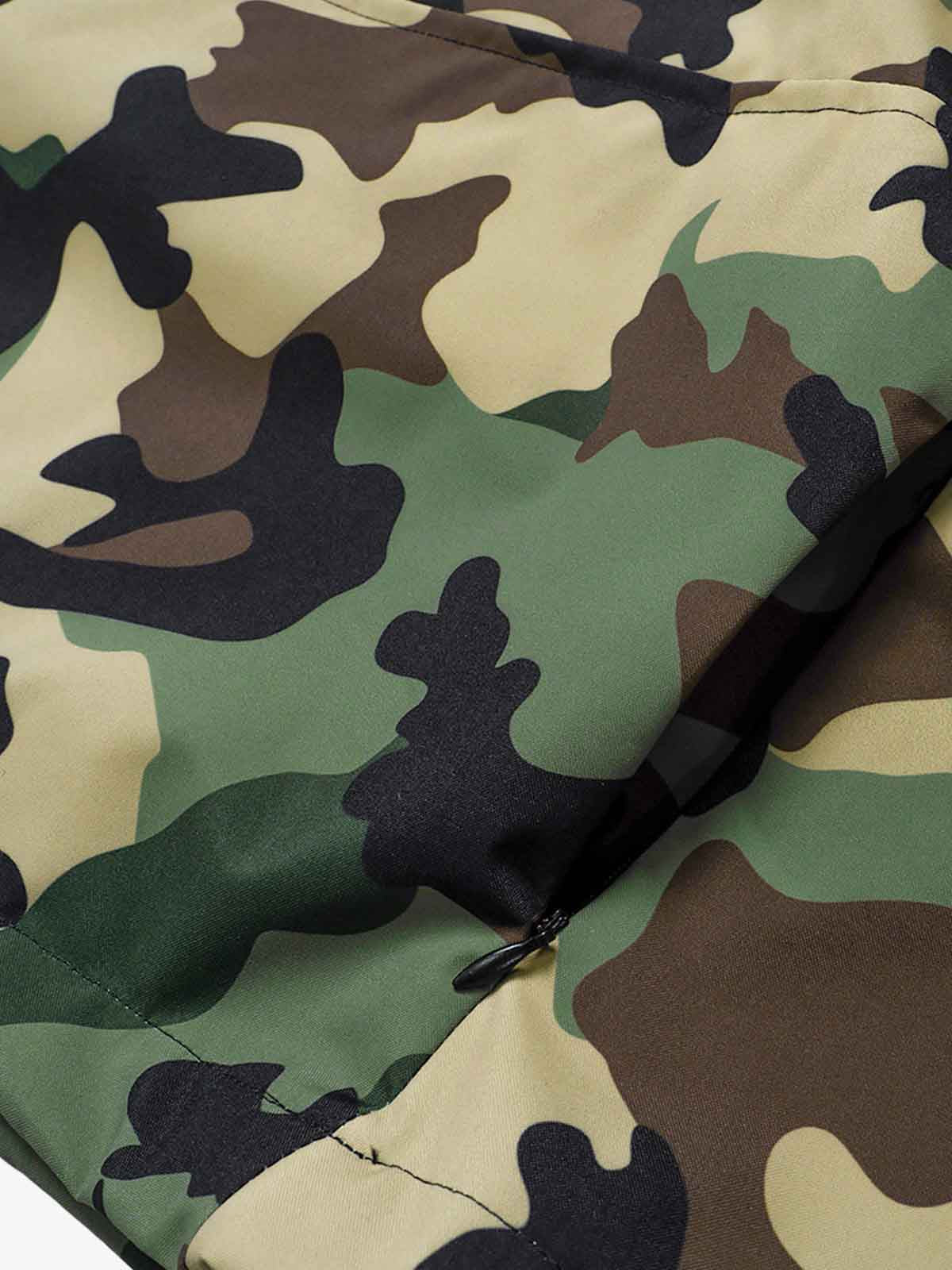 Camouflage Hoodie with Unique Pink and Black Pattern for Casual Wear 