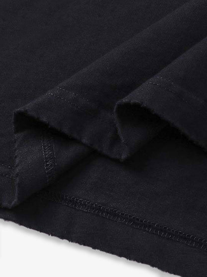 thesupermade-Unisex Loose Distressed Digital Wash Retro Street Print Short-Sleeve T-Shirt 