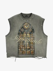 Vintage Cathedral Window Sleeveless T-Shirt 