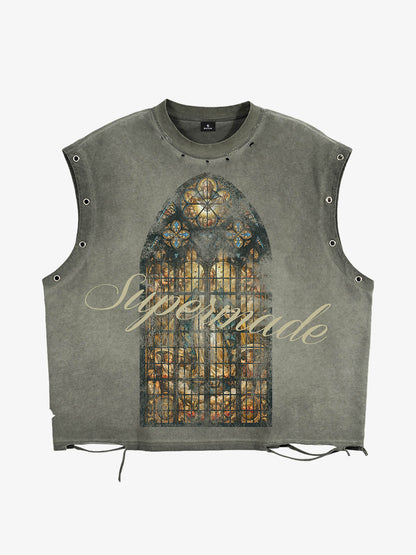 Vintage Cathedral Window Sleeveless T-Shirt 