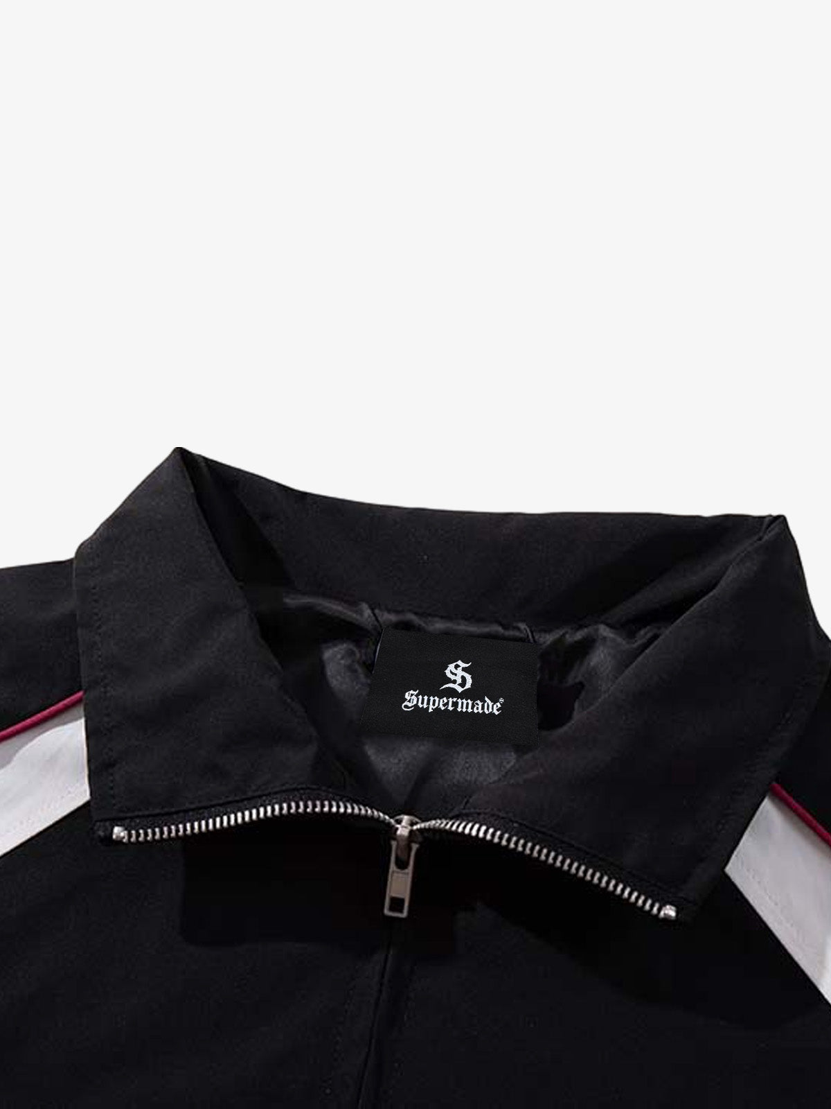 Racing Color Block Logo Graphic Zip Jacket