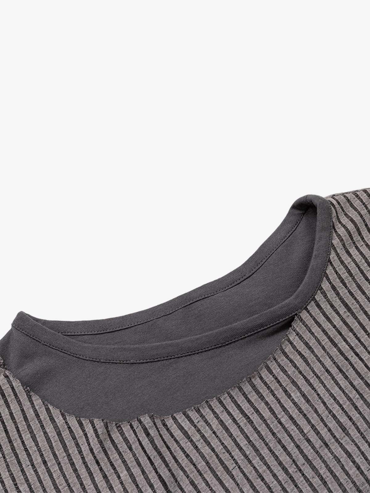 Striped Graphic Layered Patchwork Sweatshirt