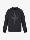 American Retro Street Style Layered Long Sleeve Tee