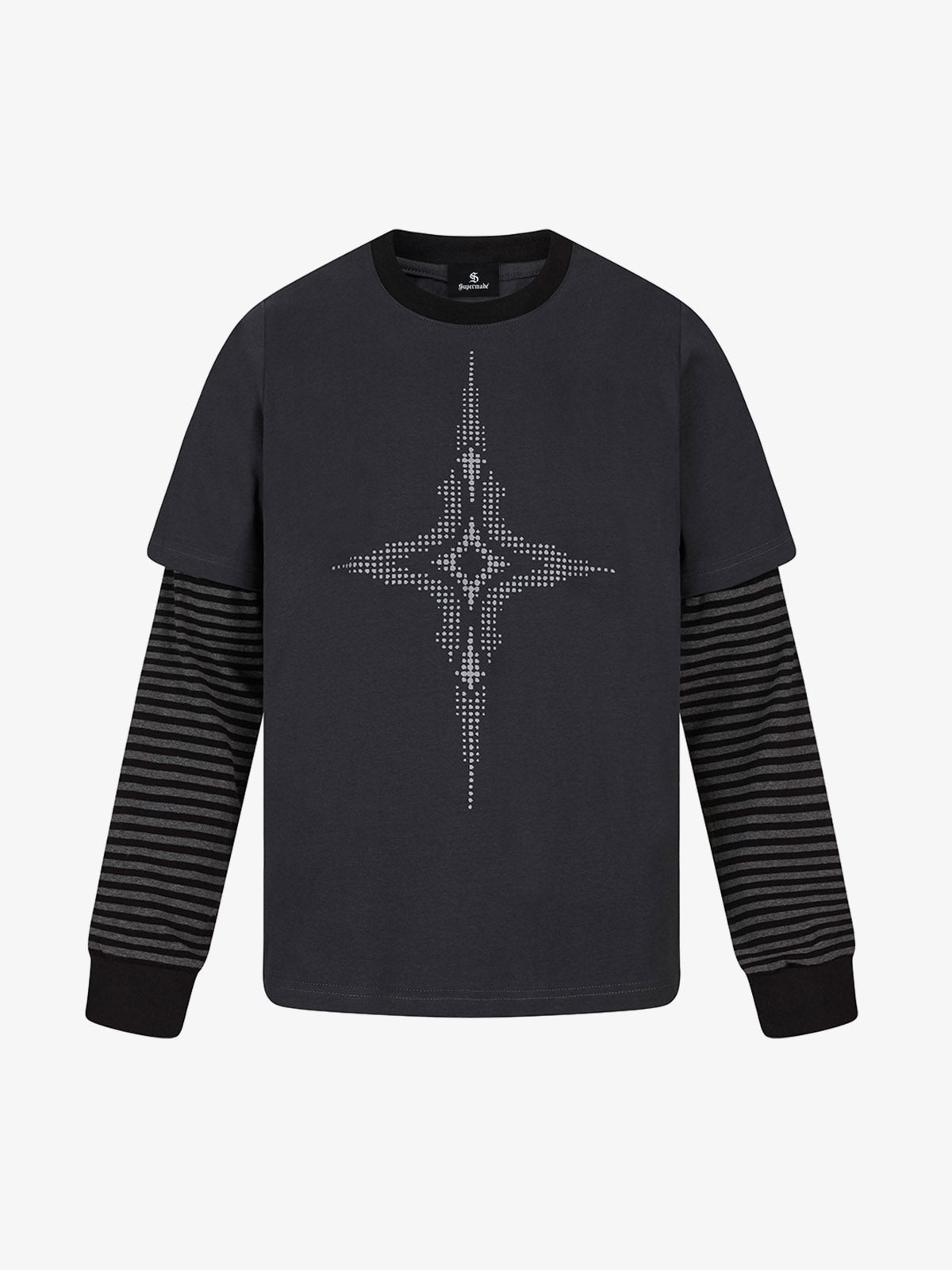 American Retro Street Style Layered Long Sleeve Tee
