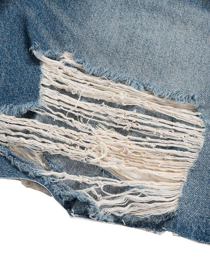 Street Ripped Denim Shorts 