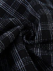 Pleated Plaid Drawstring Pants