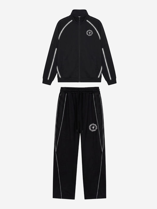 Trainingsanzug mit reflektierendem Streifen und gesticktem Logo