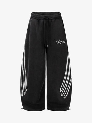 Napoleon Embroidered Baggy Sweatpants